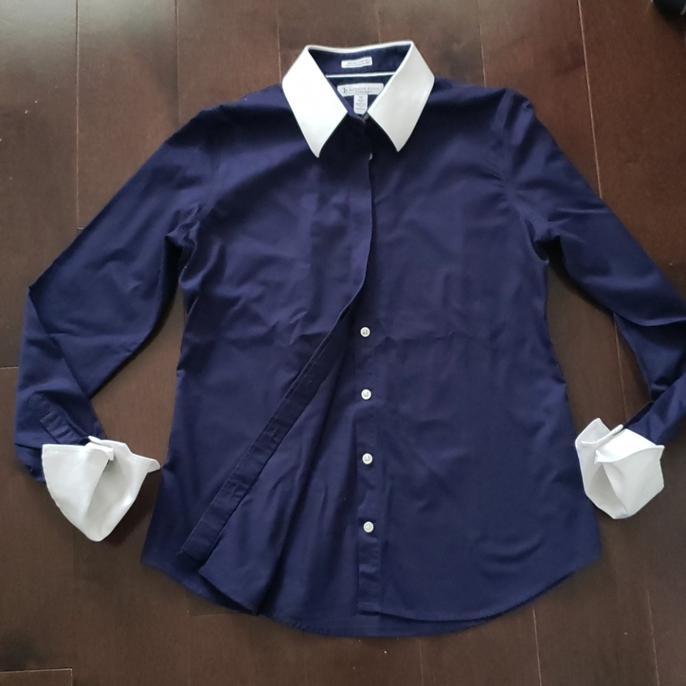 Hudson Room navy blue office shirt